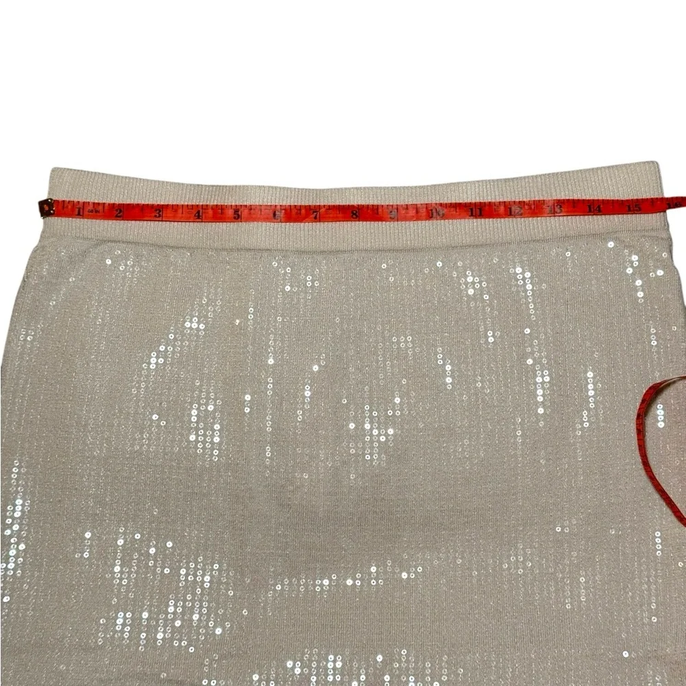 NWT|‎ Sanctuary Cream Sequin Pencil Skirt | Sz XL Holidays, NYE
